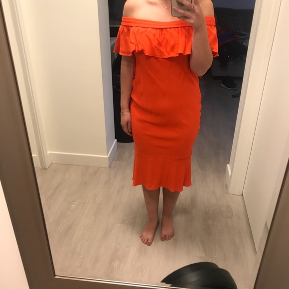 Veronica beard Oleta off the shoulder midi - Picture 2 of 4